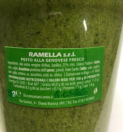 Genovese Pesto 950 grs Jar Unit